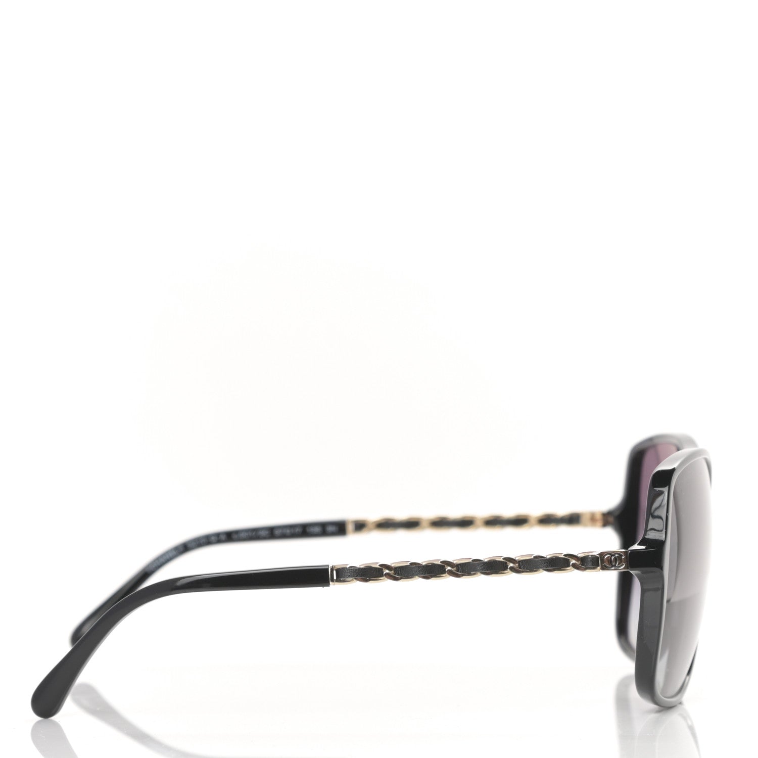 Chanel Lambskin Square Chain Sunglasses 5210-Q Black 3 of 8