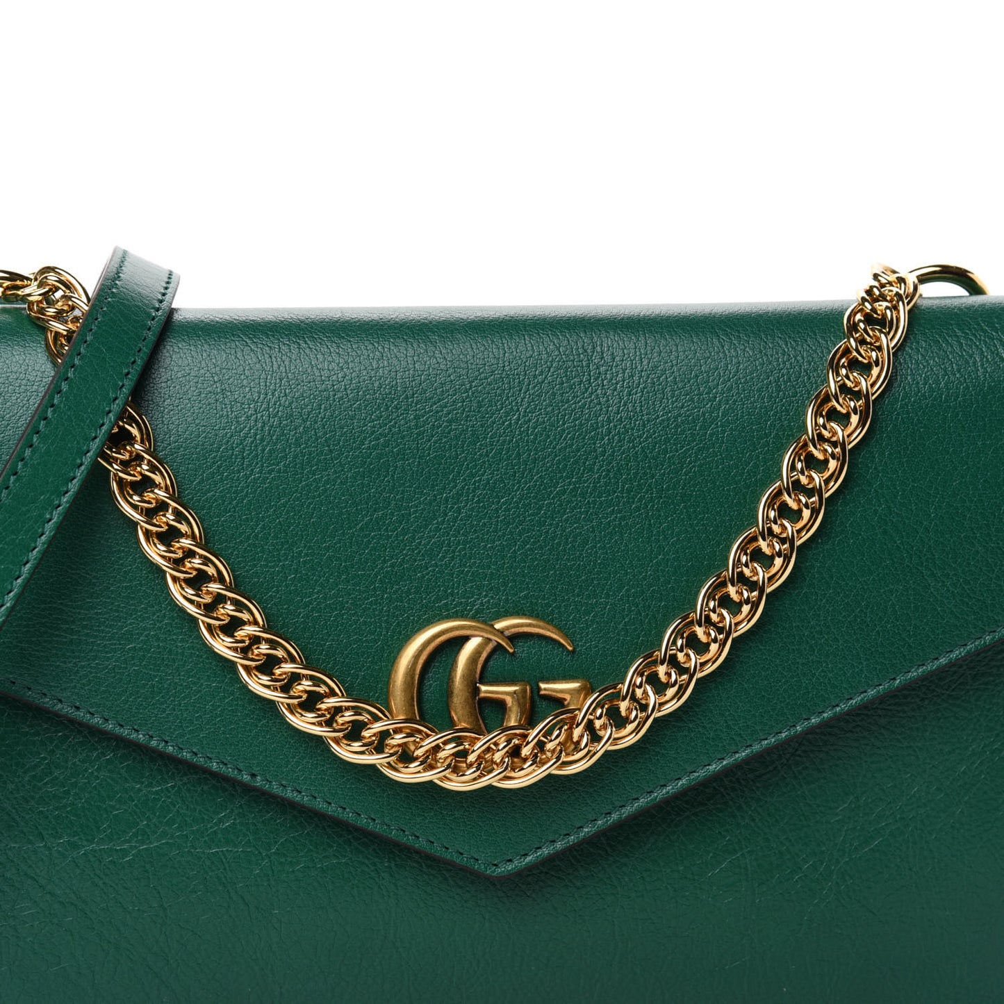 Calfskin Medium Thiara Double Envelope Shoulder Bag Blue Green