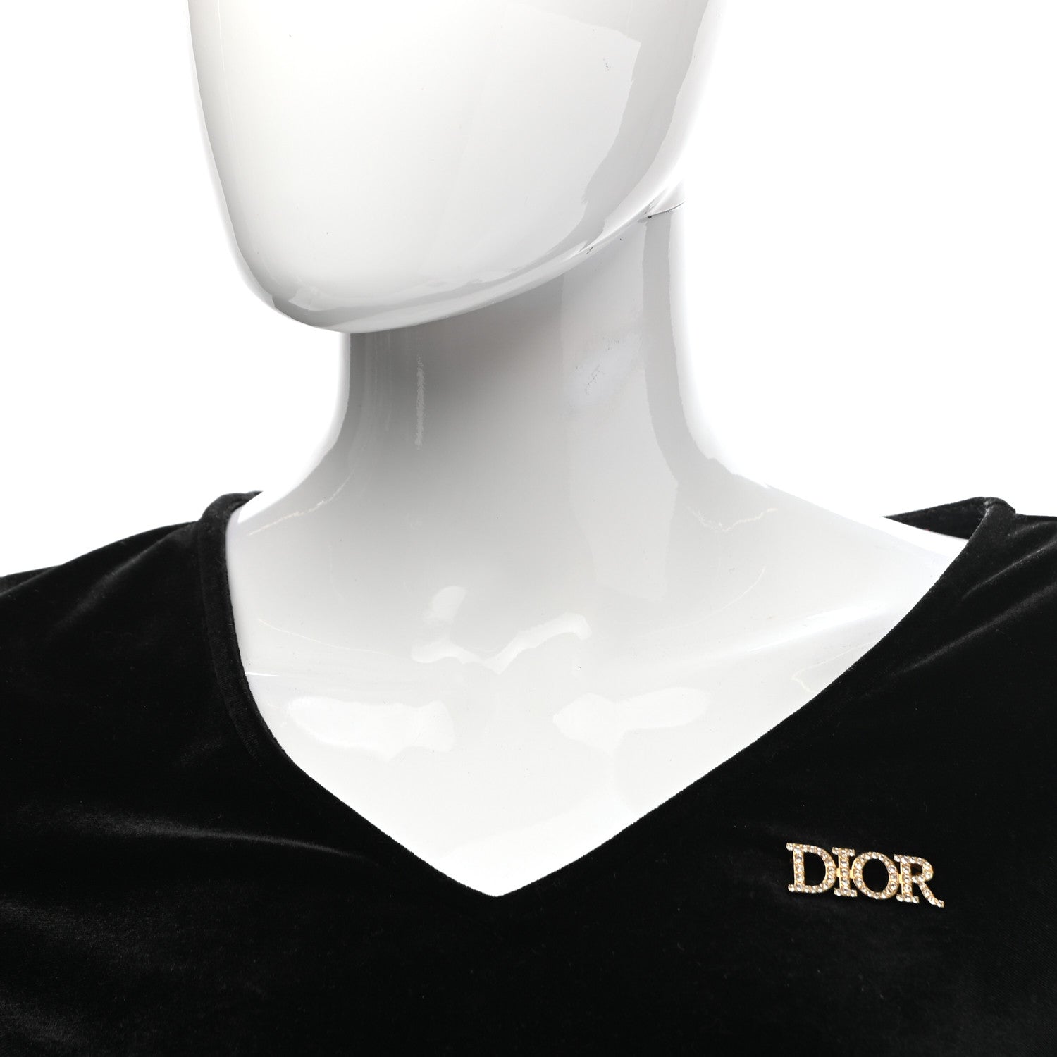 Christian Dior Crystal Dior Logo Brooch Gold 2 of 4