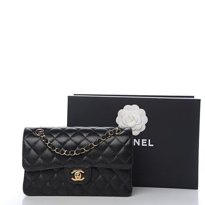 Chanel Caviar Quilted Small Double Flap Black 10 of 10