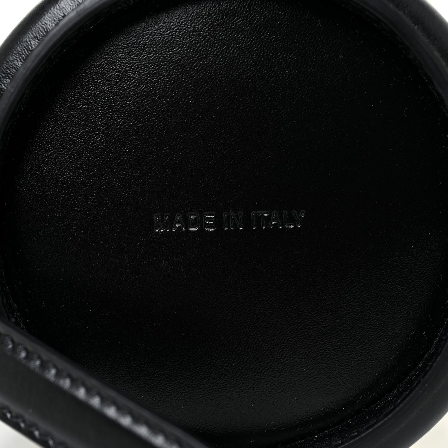 Calfskin Mini Curve Bucket Bag Black White