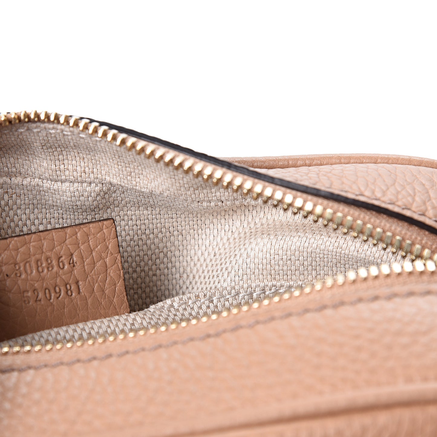 Pebbled Calfskin Small Soho Disco Bag Rose Beige