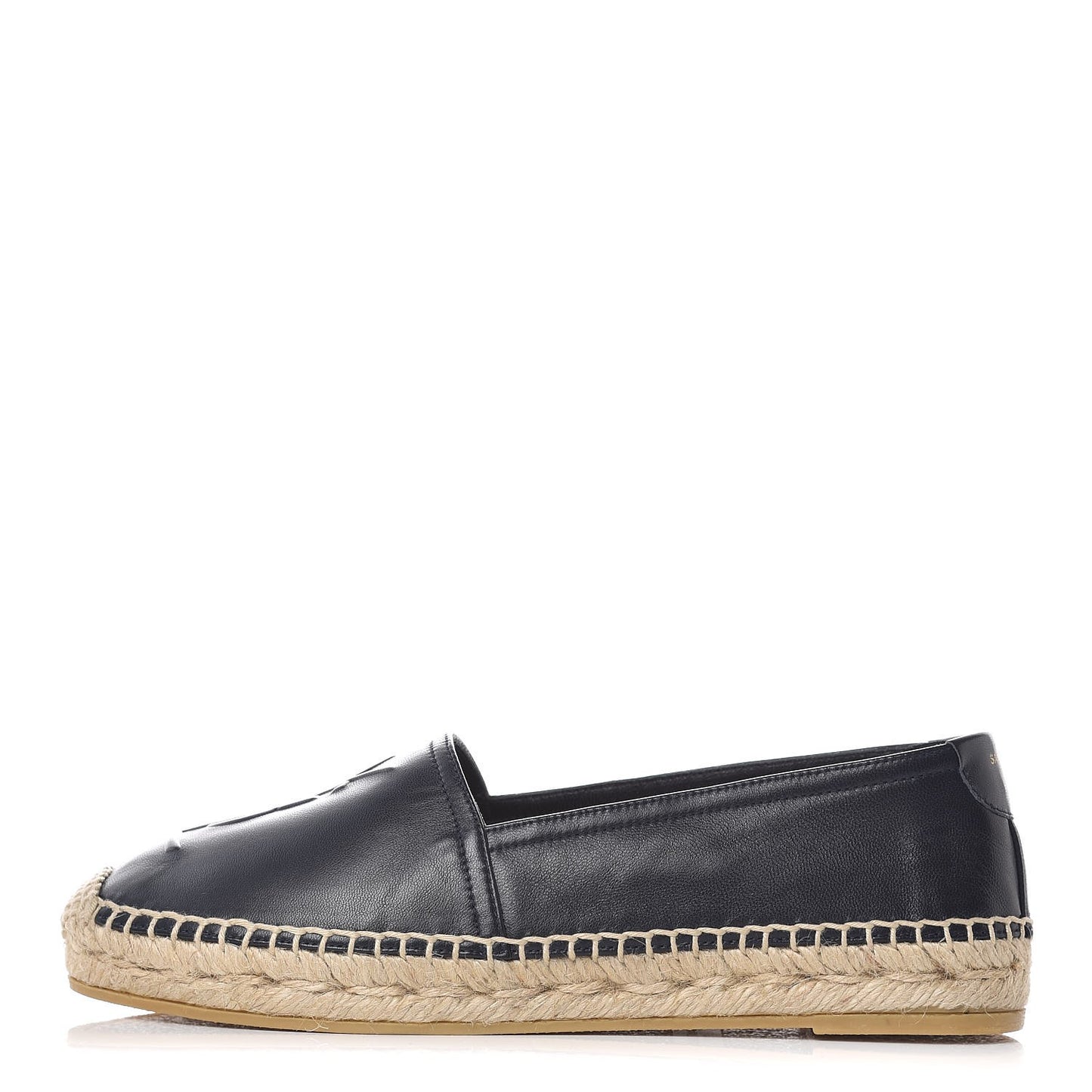 Lambskin Monogram Espadrilles 34 Navy