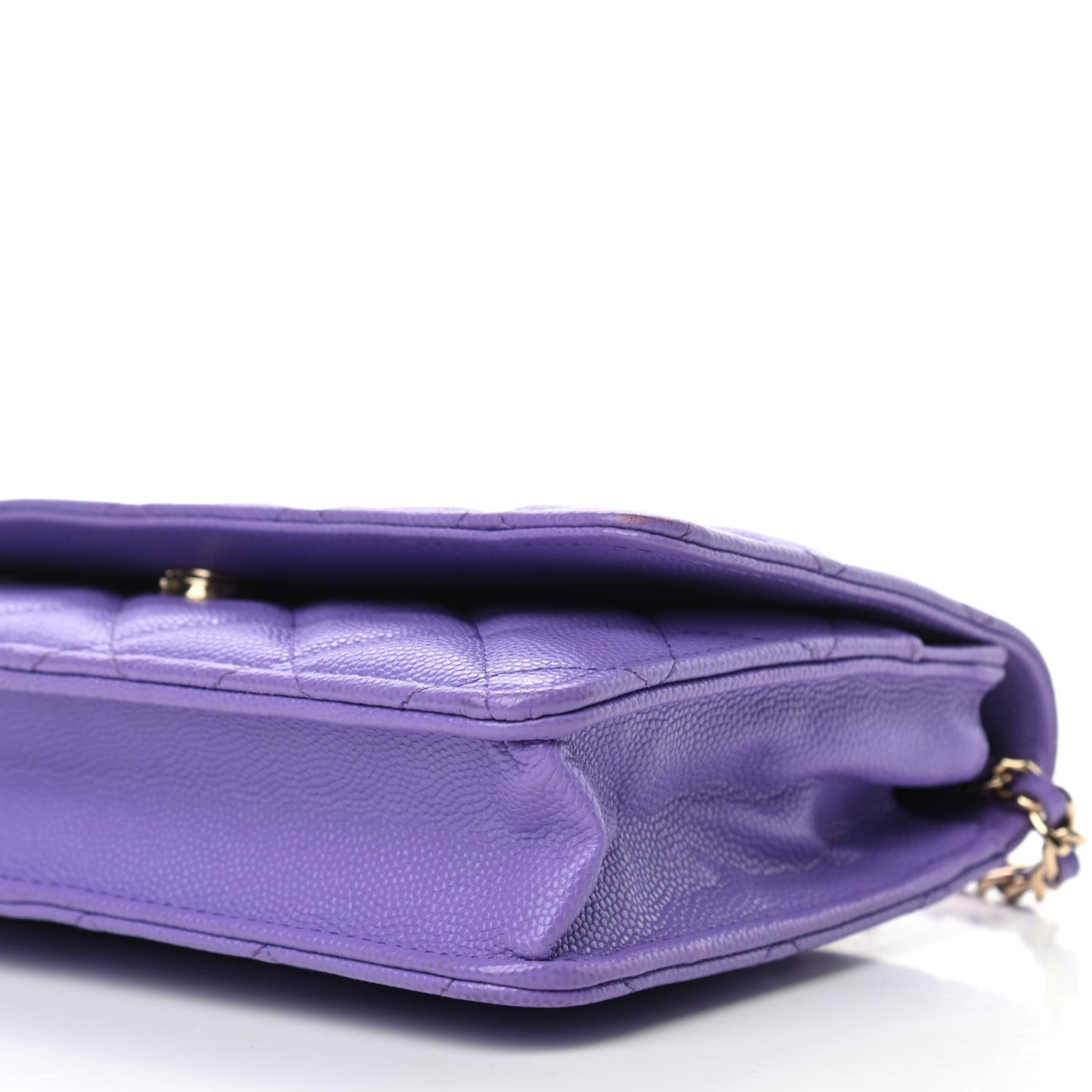 Caviar Quilted Wallet On Chain WOC Purple