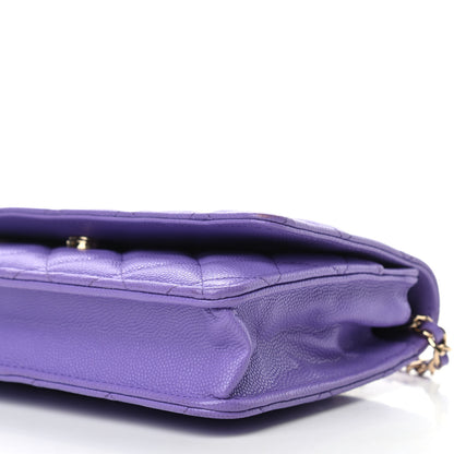 Chanel Caviar Quilted Wallet On Chain WOC Purple 11 of 13