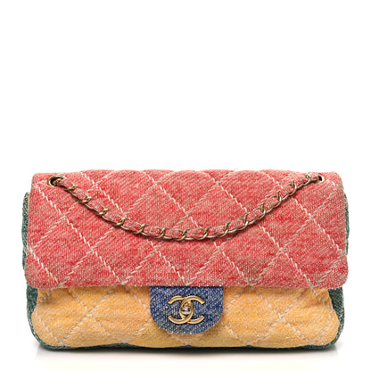 Chanel Jersey Quilted Jumbo Fabrics and Co Flap Multicolor 1 of 11
