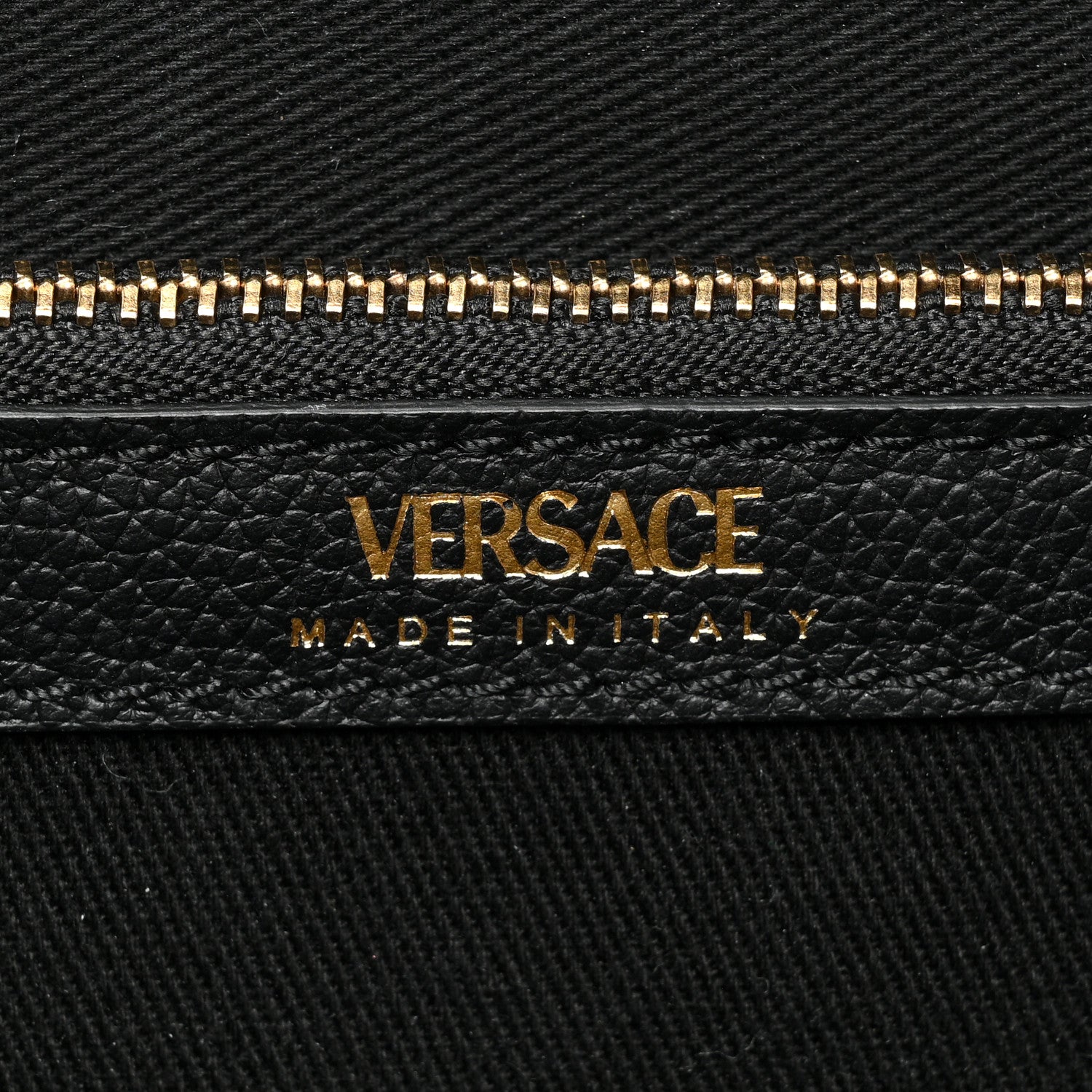 Versace Grained Calfskin Small La Medusa Tote Bag Black 8 of 16