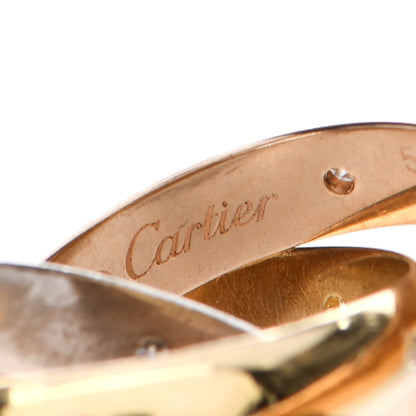 Cartier 18K Pink Yellow White Gold Diamond Trinity Ring 50 5.25 4 of 5