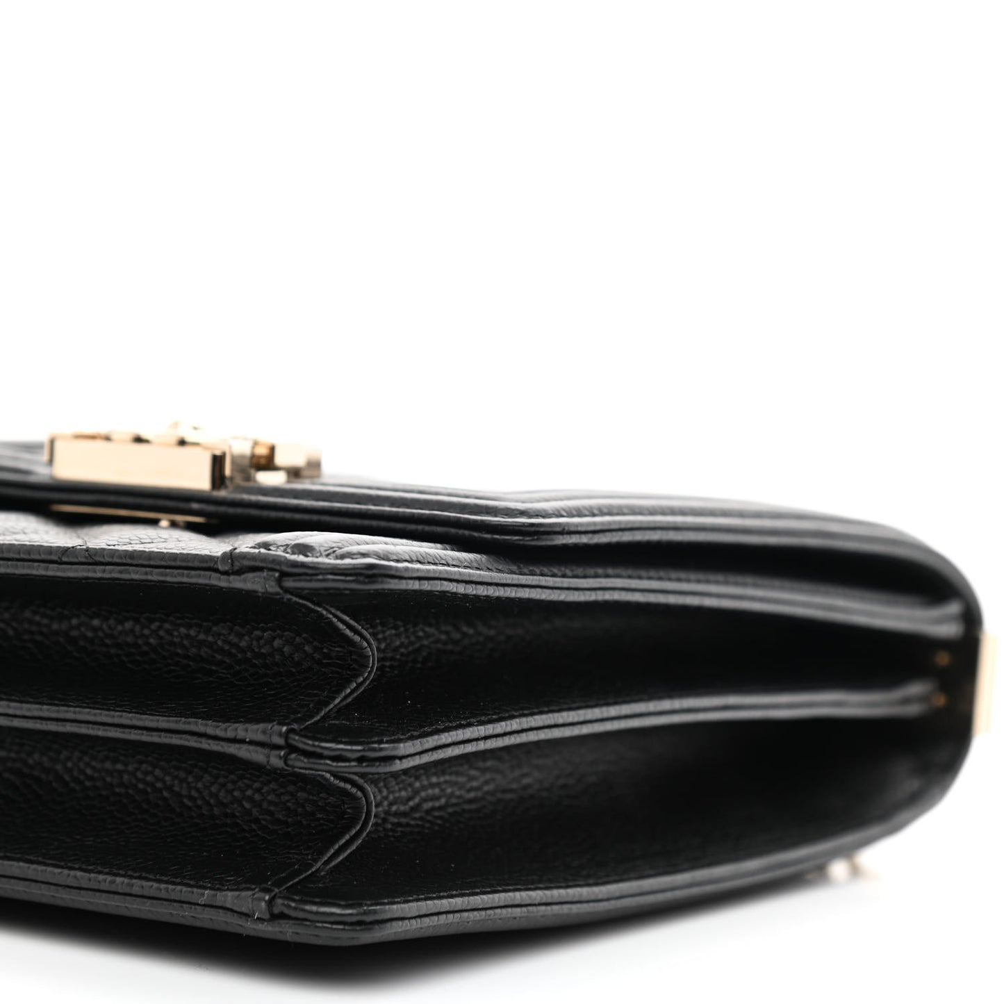Caviar Quilted North South Boy Flap Black