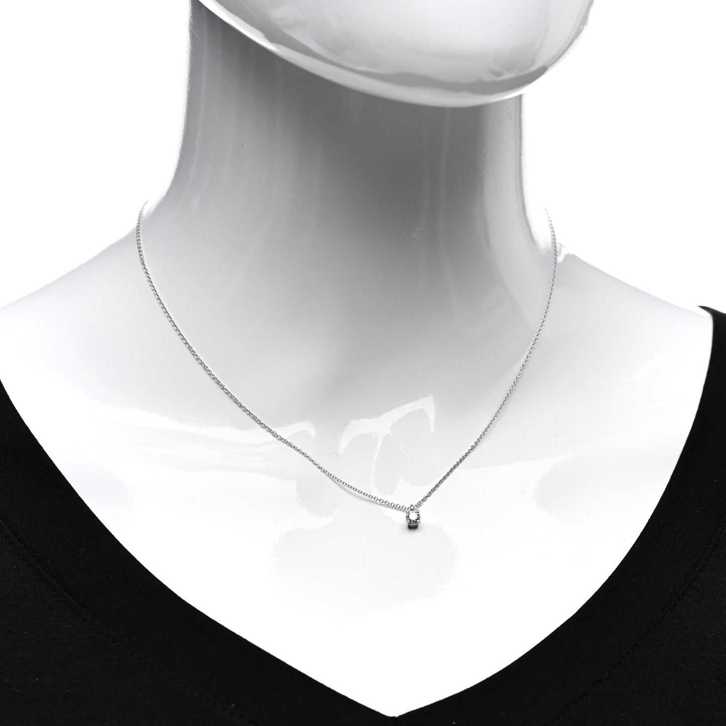 Platinum Diamond .20ct Solitaire Pendant Necklace