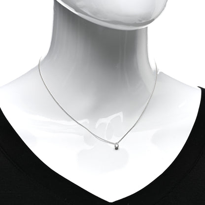 Tiffany Platinum Diamond .20ct Solitaire Pendant Necklace 2 of 5