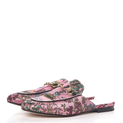 Gucci X DISNEY Jacquard Japanese Donald Duck Womens Princetown Slippers 38 Pink Black 3 of 11
