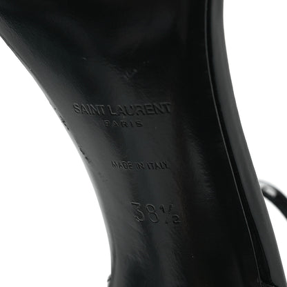 Saint Laurent Patent Calfskin Opyum 85 Sandals 38.5 Black 7 of 10