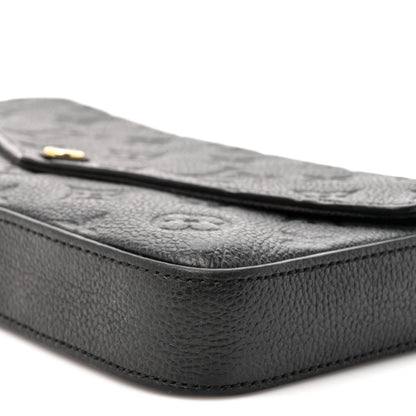 Louis Vuitton Empreinte Pochette Felicie Chain Wallet Black 9 of 11
