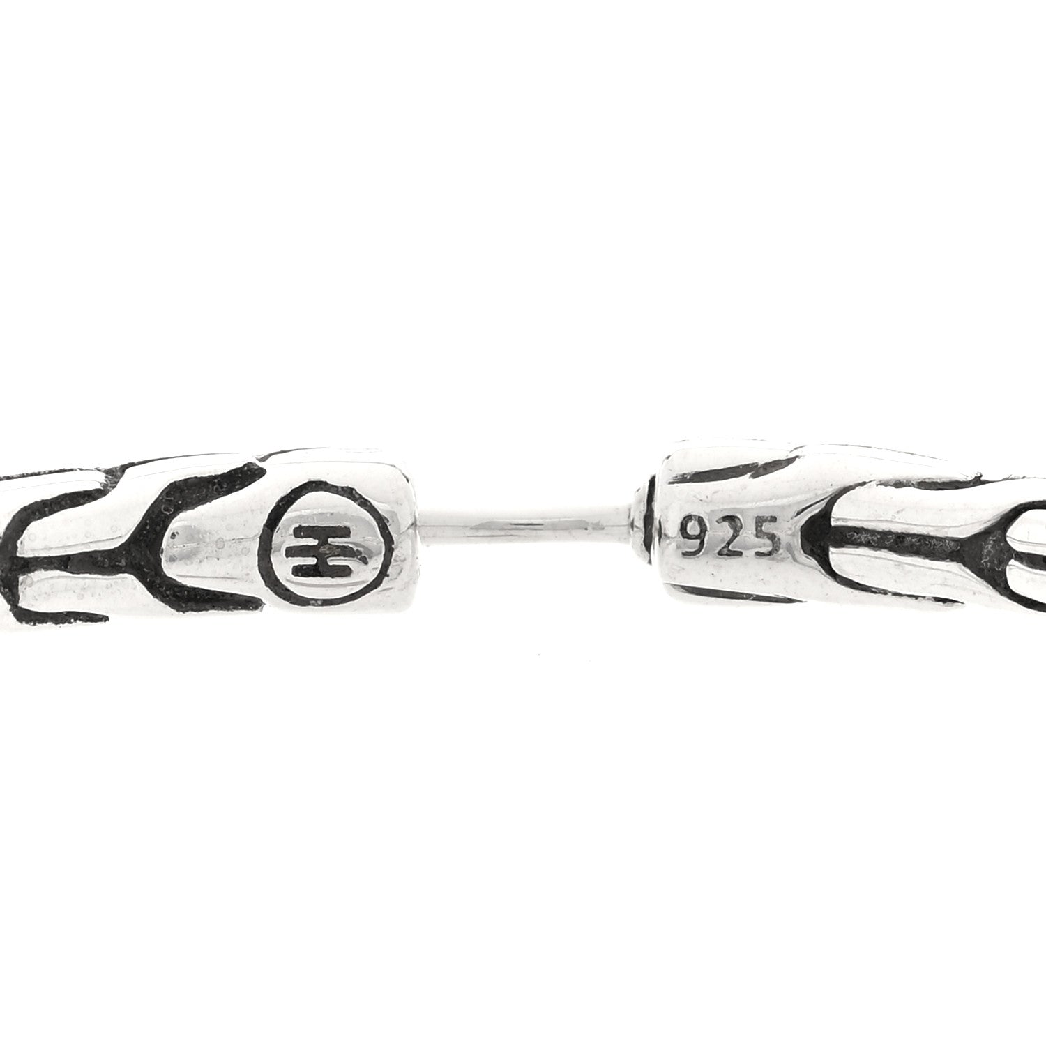 John Hardy Sterling Silver Medium Classic Chain Hoop Earrings 4 of 4