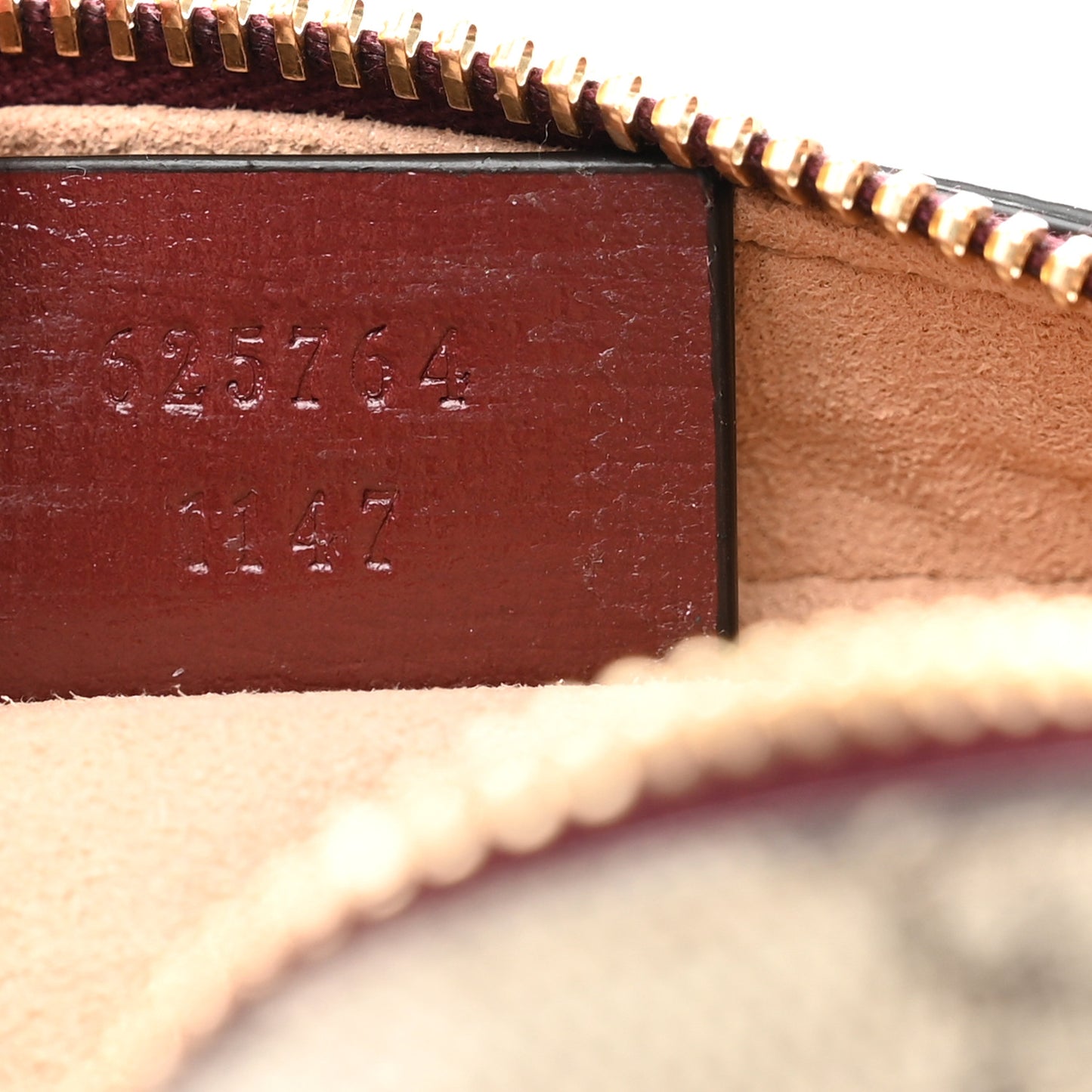 GG Supreme Monogram Textured Calfskin Retro Interlocking G Travel Pouch Beige Ebony Burgundy