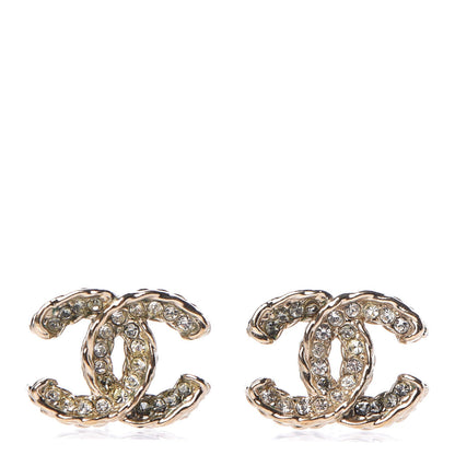 Chanel Crystal CC Earrings Light Gold 1 of 6