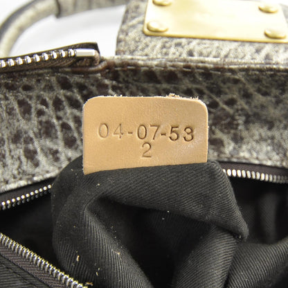 Chloe Leather Paddington Dome Tote Silver Speckle 9 of 12