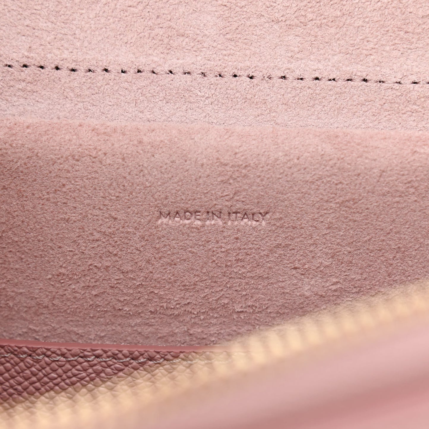 Grained Calfskin Micro Belt Bag Vintage Pink