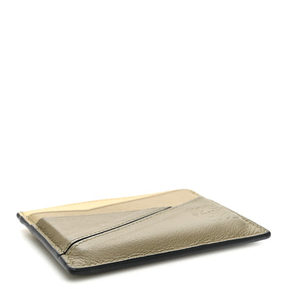 Loewe Calfskin Puzzle Colorblock Card Holder Clay Green 4 of 8