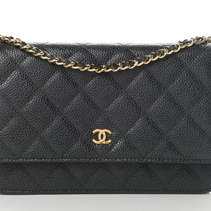 Chanel Caviar Quilted Wallet On Chain WOC Black 9 of 12