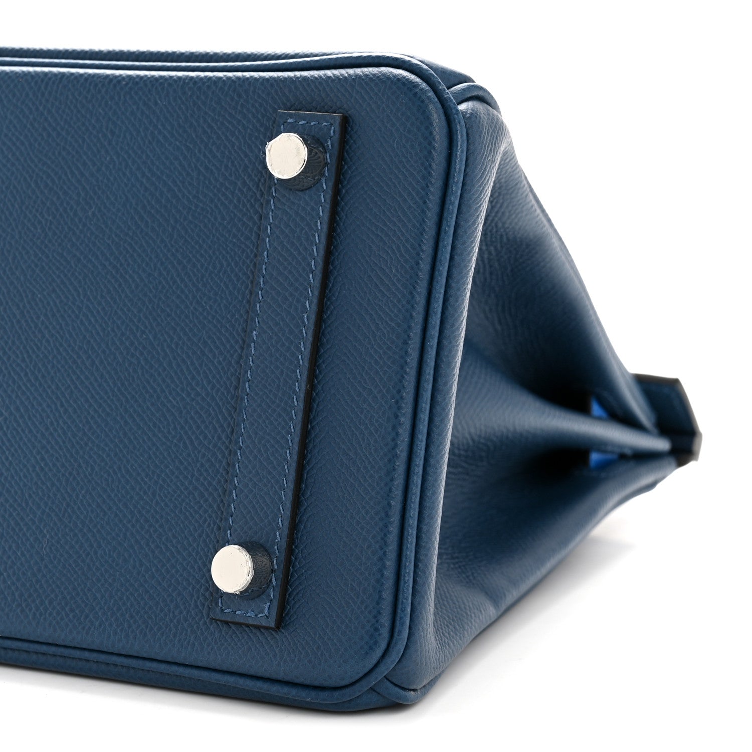 Hermes Epsom Tri-Color Birkin 25 Deep Bleu Bleu Hydra Black 10 of 13