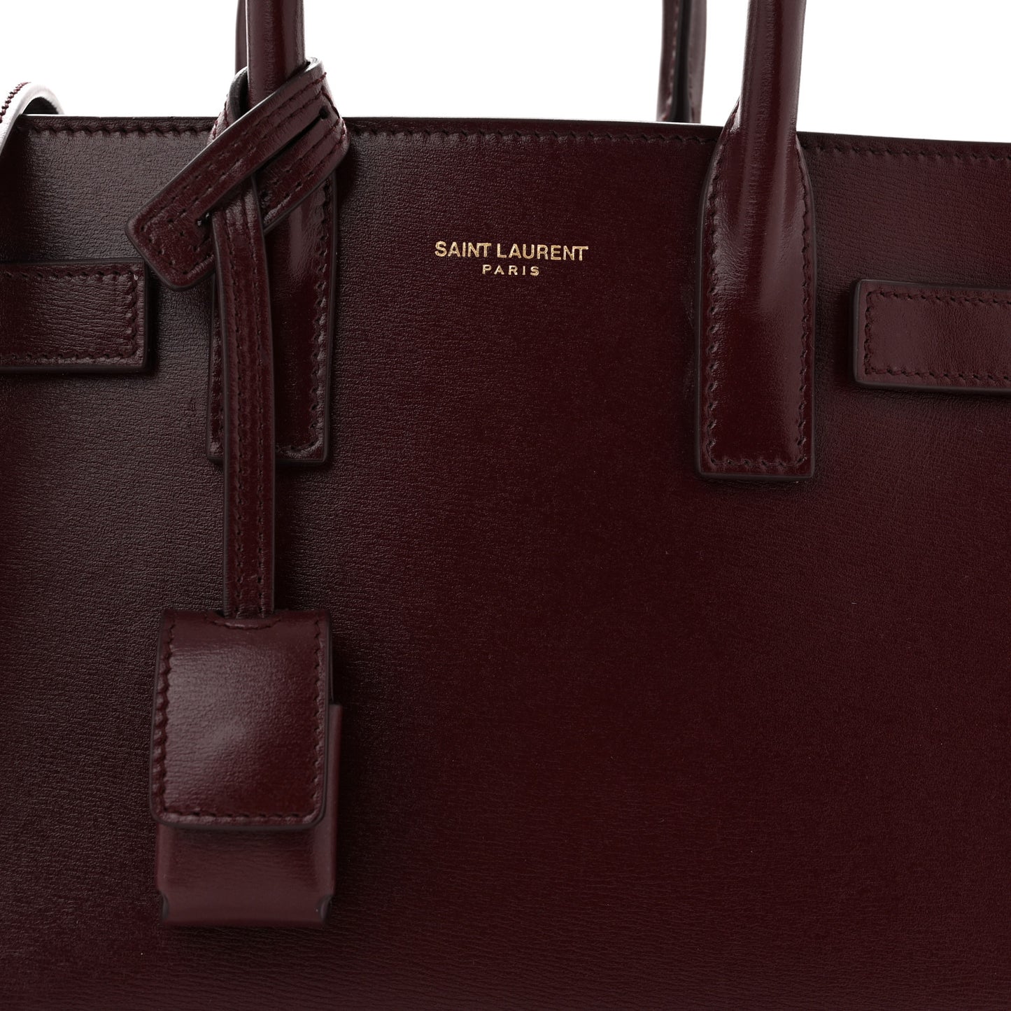 Calfskin Nano Sac De Jour Dark Amaranto