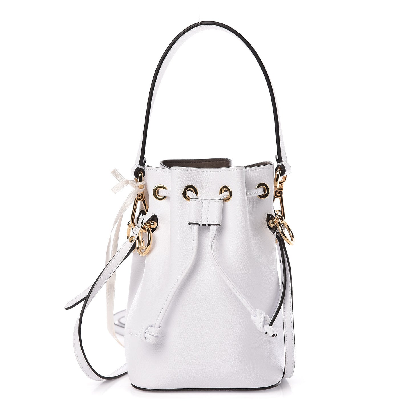 Vitello Cruise F is Fendi Mini Mon Tresor Bucket Bag Optical White
