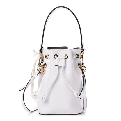 Fendi Vitello Cruise F is Fendi Mini Mon Tresor Bucket Bag Optical White 1 of 11