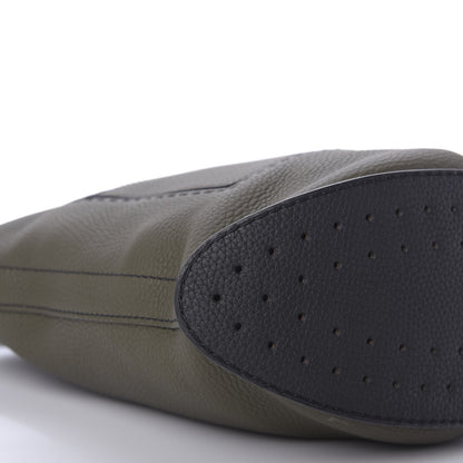 Delvaux Taurillon Pin Daily Surpique Bucket Black Kaki 6 of 8