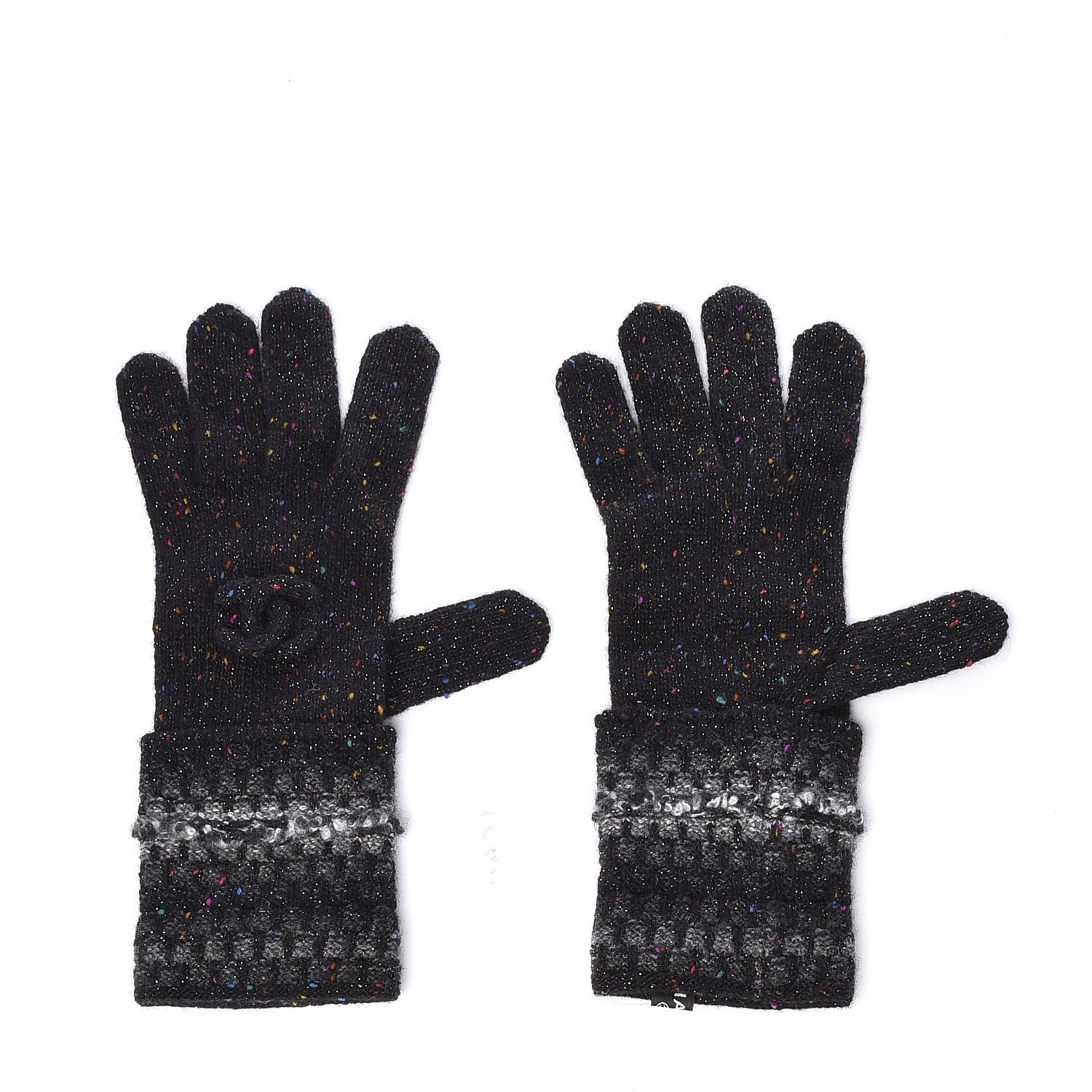 Chanel Cashmere Viscose Gloves Black 1 of 5