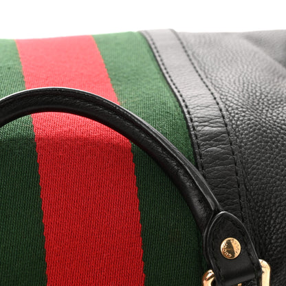 Gucci Calfskin Vintage Web Medium Boston Black 12 of 14
