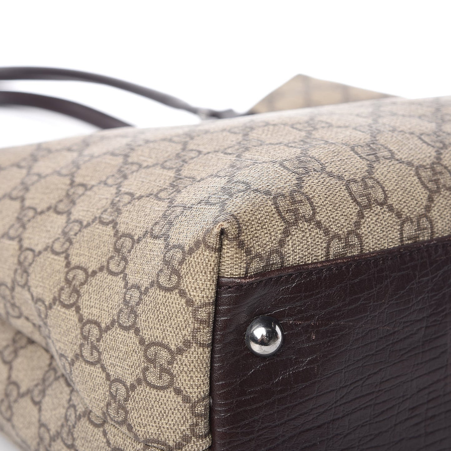 GG Plus Monogram Small Vertical Tote Dark Brown