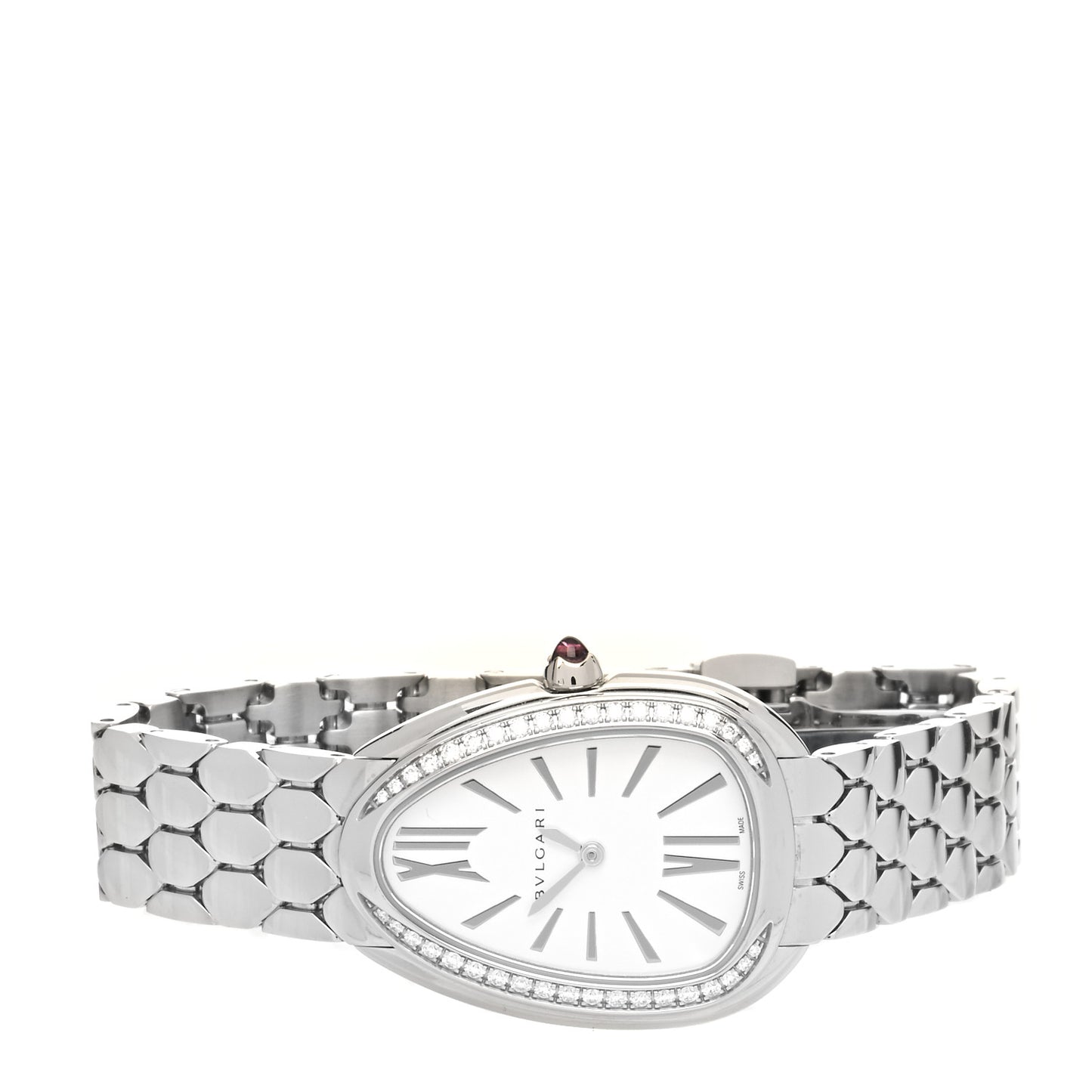 Stainless Steel Diamond Bezel 25mm Serpenti Seduttori Quartz Watch