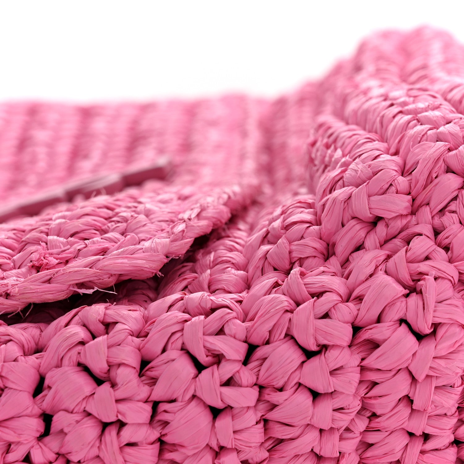 Saint Laurent Raffia Calfskin Monogram Medium Niki Chain Satchel Bright Pink 12 of 13
