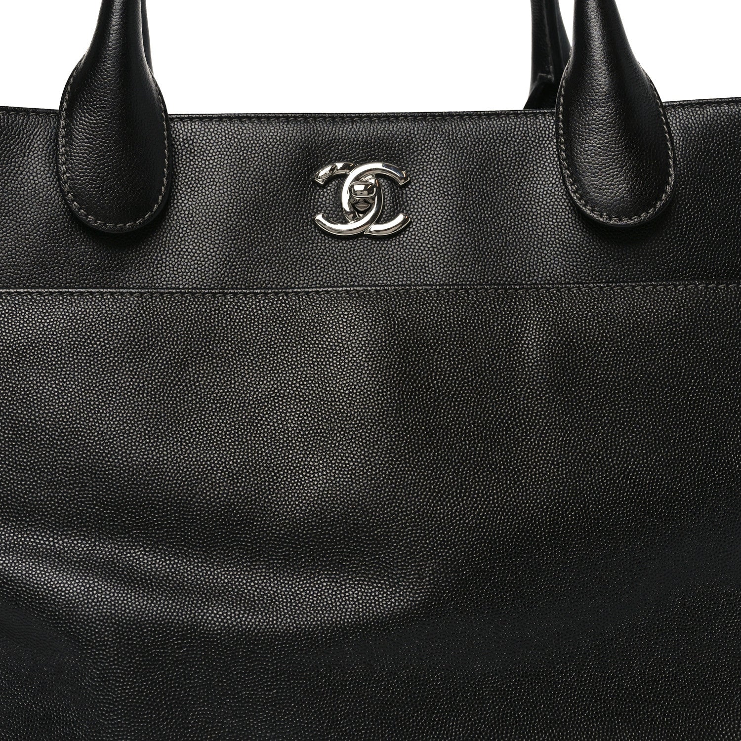 Chanel Caviar Medium Cerf Executive Shopper Tote Black 8 of 10