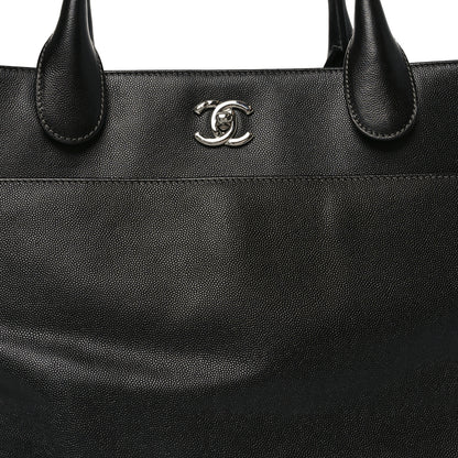 Chanel Caviar Medium Cerf Executive Shopper Tote Black 8 of 10