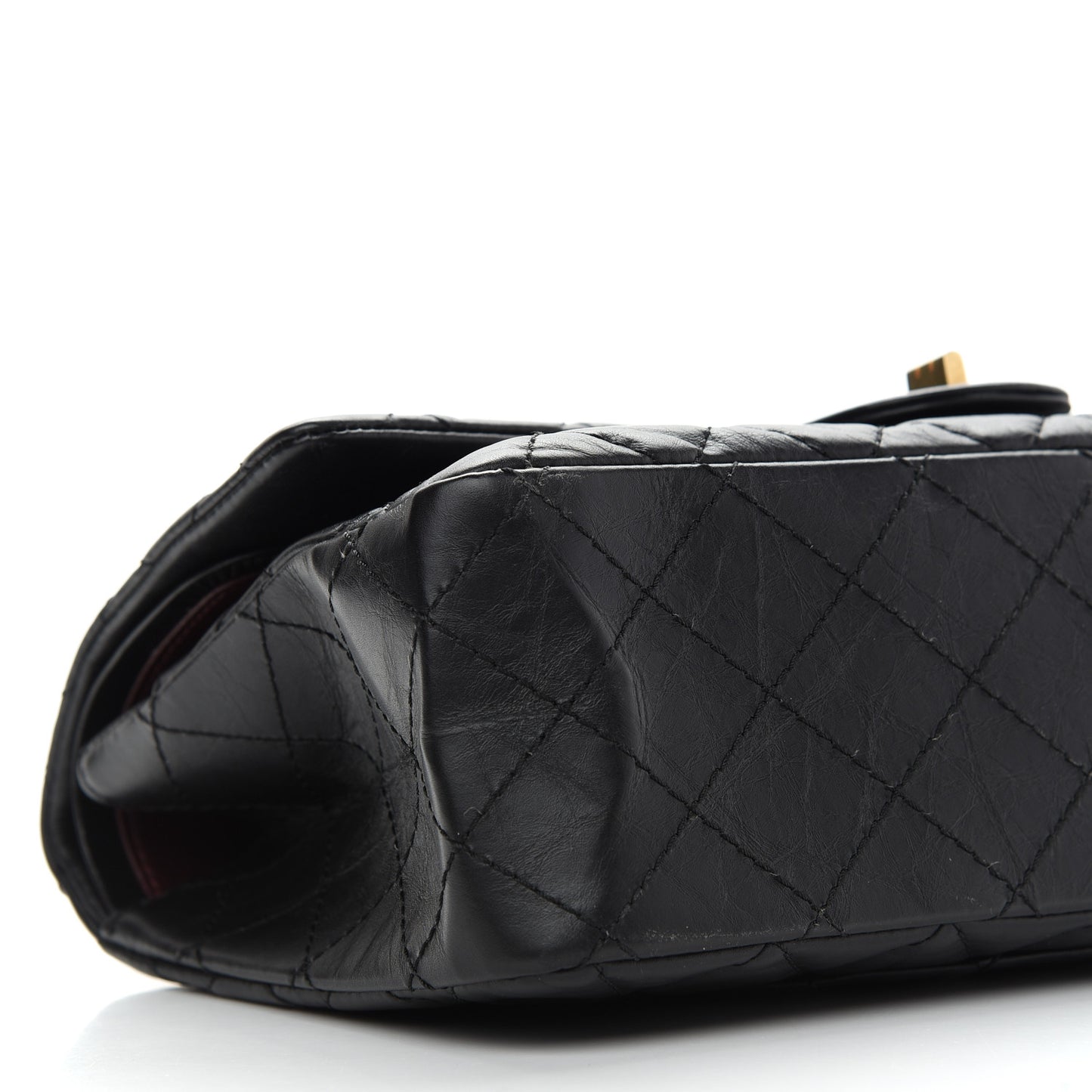 Aged Calfskin Quilted 2.55 Reissue 226 Flap Black