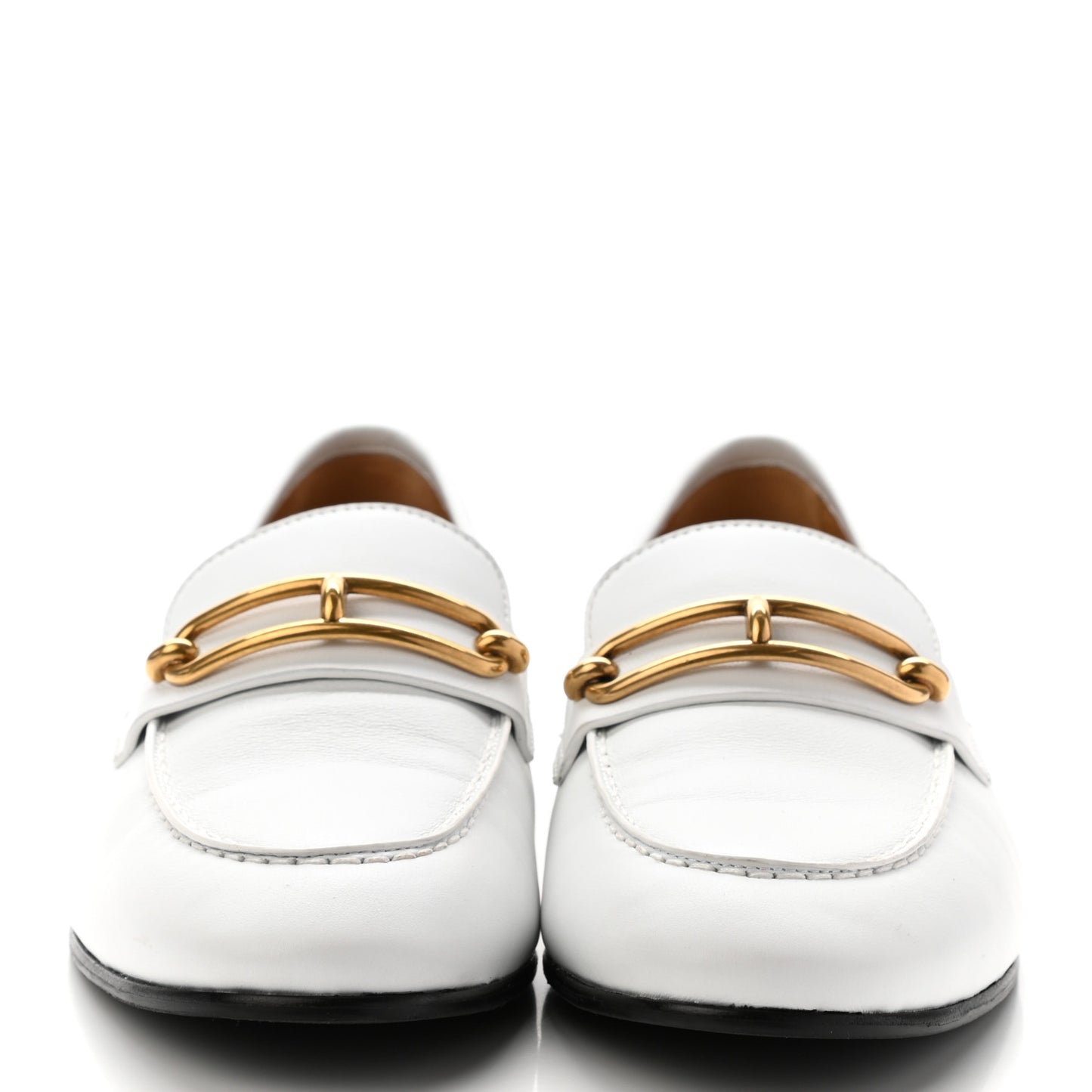 Calfskin Womens Colette Loafers 37 White