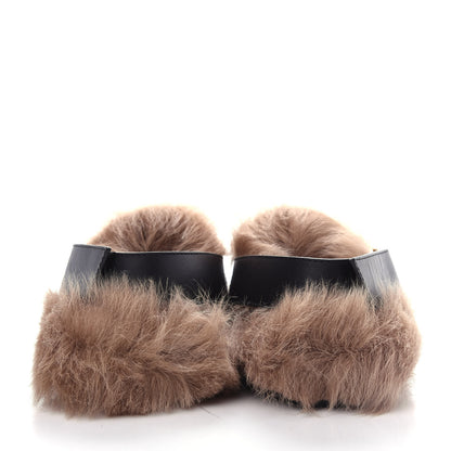 Gucci Calfskin Fur Mens Horsebit River Slingback Slippers 8.5 Black 7 of 10