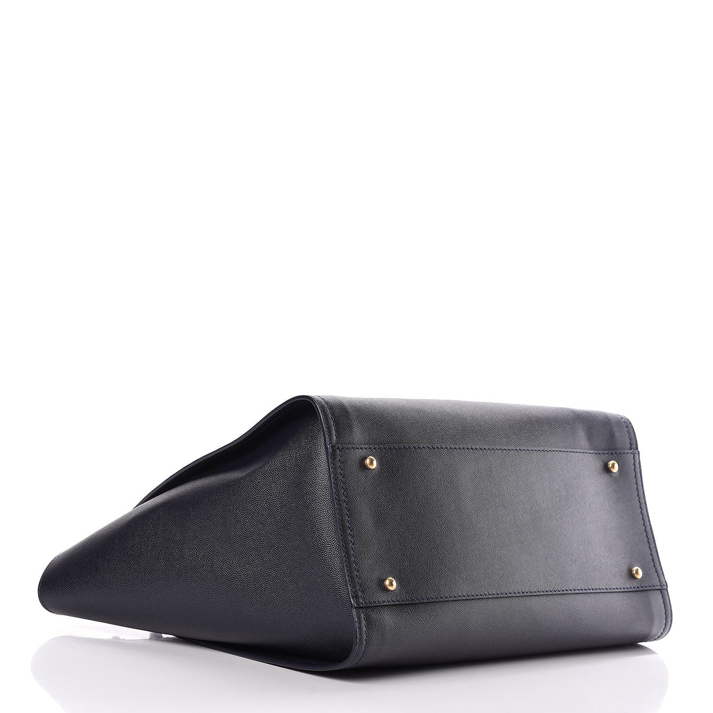 Caviar Medium Studded Deauville Tote Navy