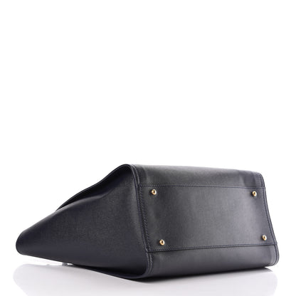 Chanel Caviar Medium Studded Deauville Tote Navy 4 of 11