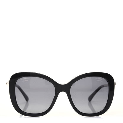 Chanel Acetate Pearl Polarized Sunglasses 5339-H Black 2 of 8