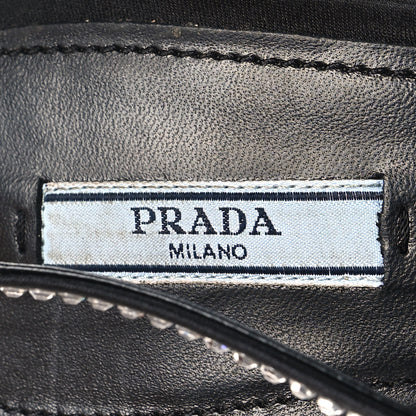 Prada Satin Crystal Logo 45mm Slingback Pumps 38.5 Cristal 8 of 11