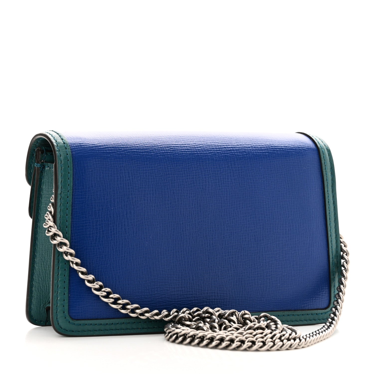Gucci Azalea Calfskin Enamel Super Mini Dionysus Shoulder Bag Imperial Blue Pavone 3 of 9