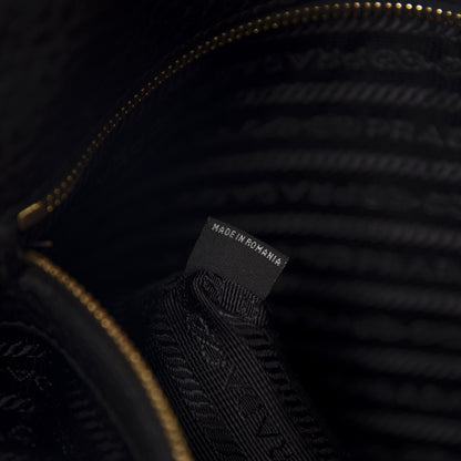 Prada Vitello Daino Side Zip Tote Black 11 of 15