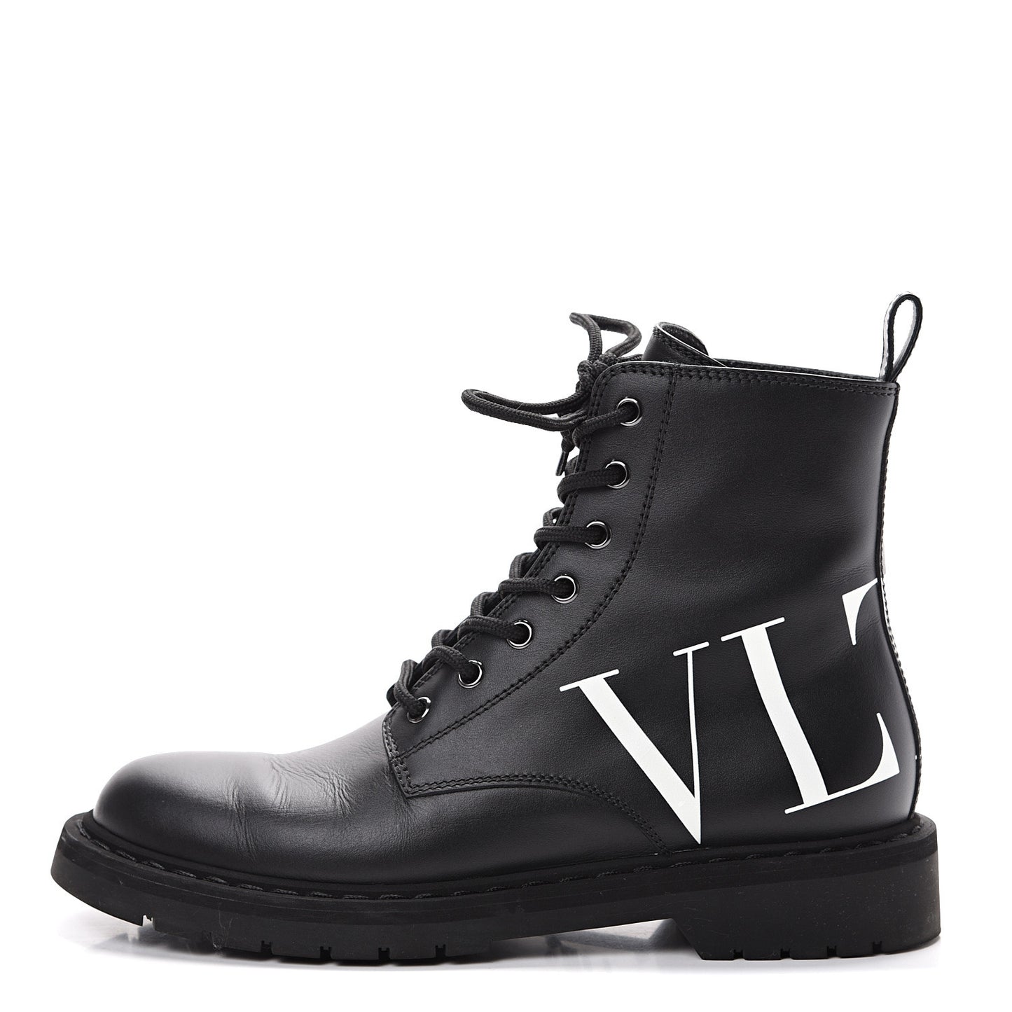 Calfskin VLTN 20mm Combat Boots 39.5 Black White