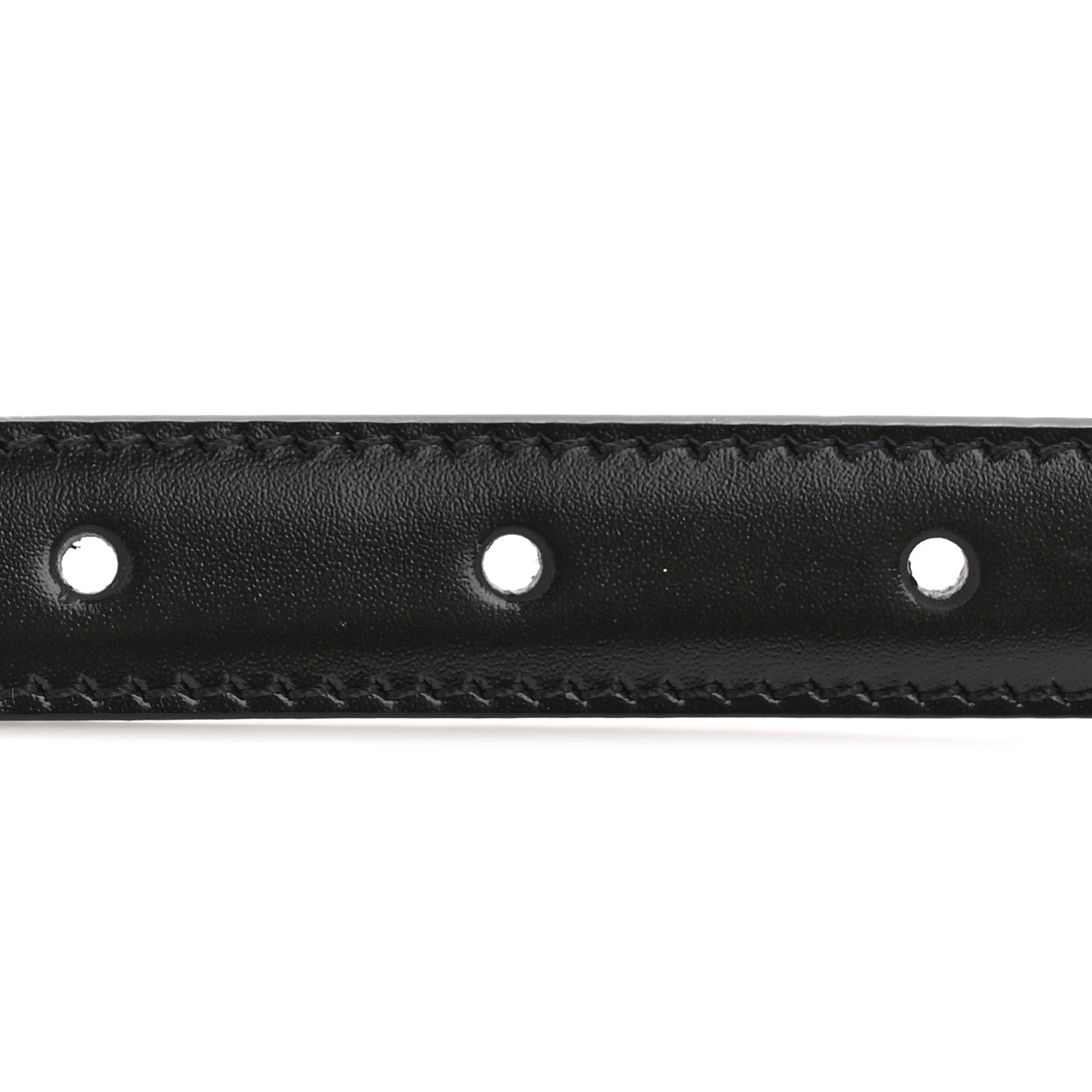 Celine Box Calfskin Small 18mm Triomphe Belt 75 Black 1819488