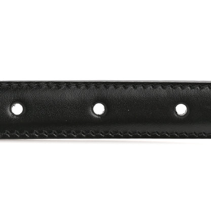 Celine Box Calfskin Small 18mm Triomphe Belt 75 Black 3 of 7