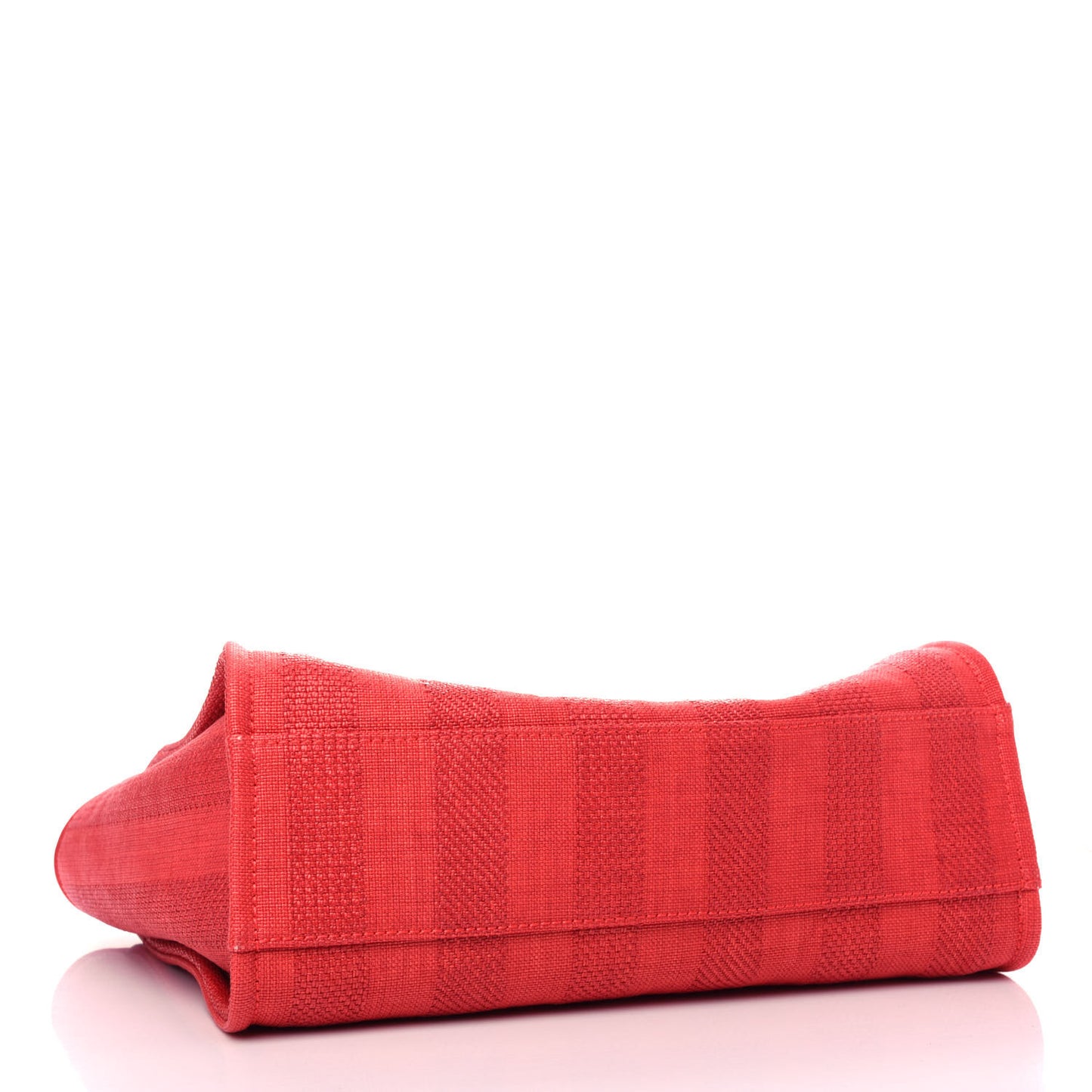 Mixed Fibers Striped Small Deauville Tote Red